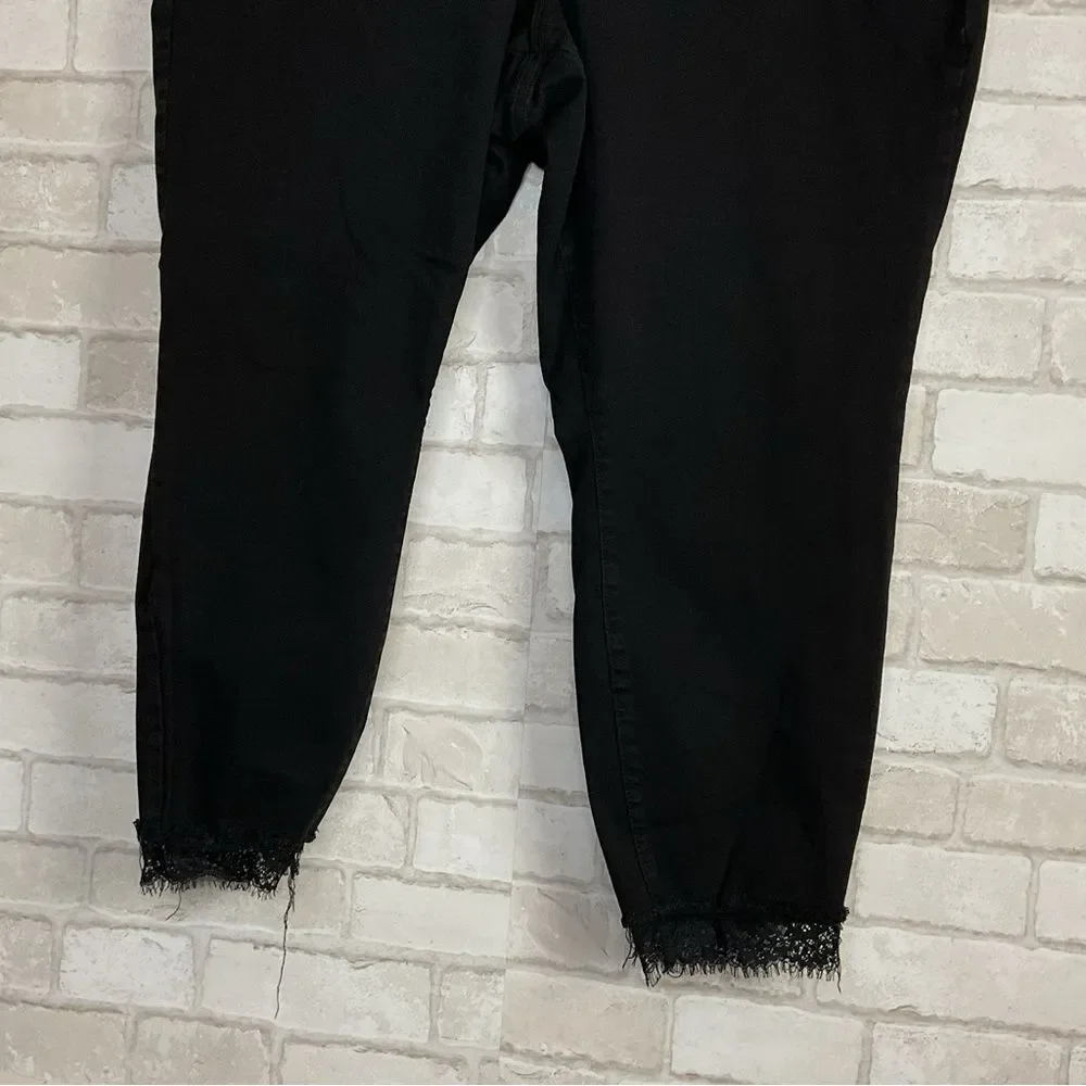 Torrid Premium Black Distressed Skinny Jeans Size 26T